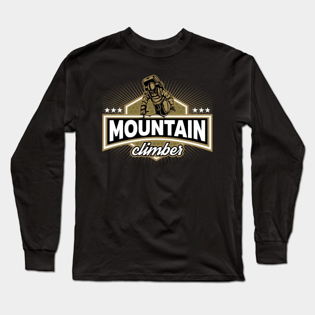 Mountain Climber Long Sleeve T-Shirt by RadStar